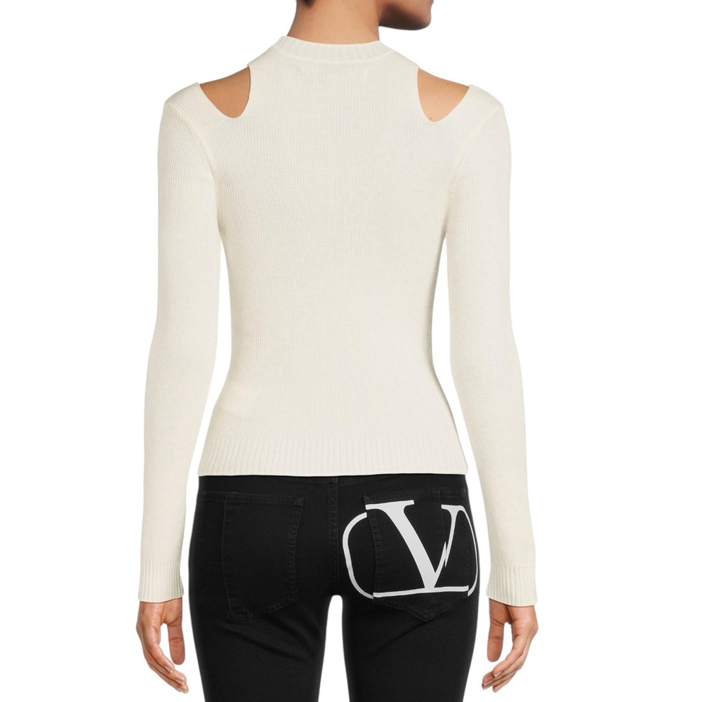 ASOS Yas Ribbed Shoulder Cut Out Sweater - Picture 3 of 8